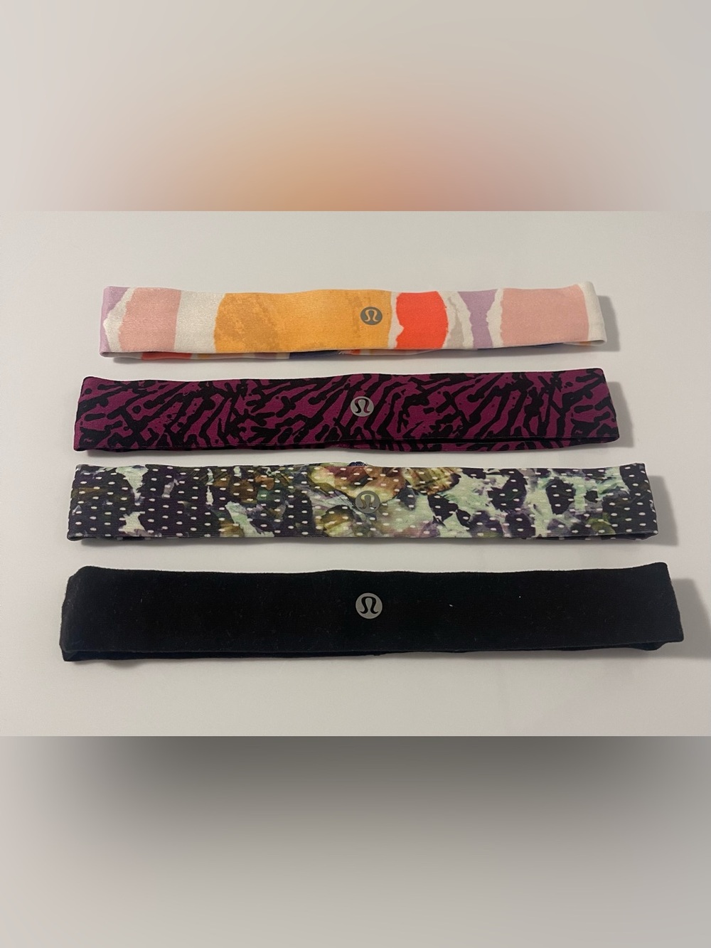 lululemon athletica Four-Style Headband Set — Pink, Orange, Purple & Black